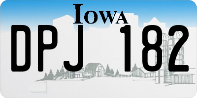 IA license plate DPJ182