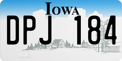 IA license plate DPJ184