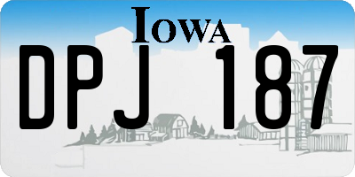 IA license plate DPJ187