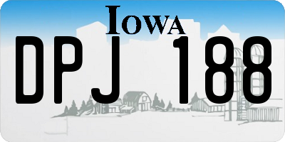 IA license plate DPJ188