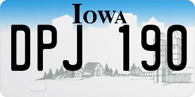 IA license plate DPJ190