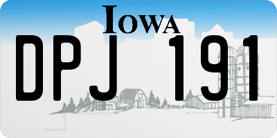 IA license plate DPJ191