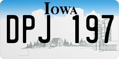 IA license plate DPJ197