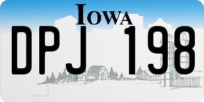 IA license plate DPJ198