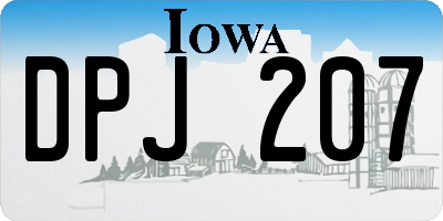 IA license plate DPJ207