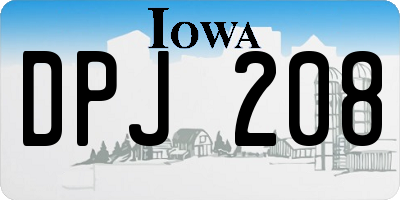 IA license plate DPJ208