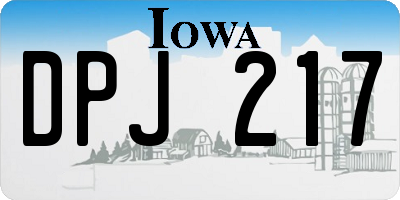 IA license plate DPJ217