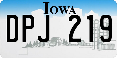 IA license plate DPJ219