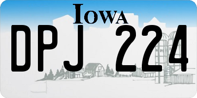 IA license plate DPJ224