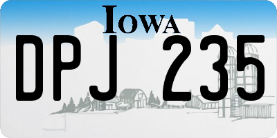 IA license plate DPJ235