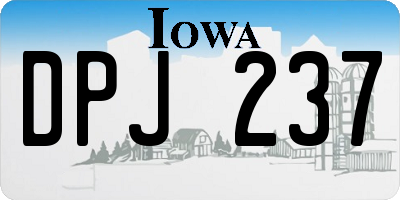 IA license plate DPJ237