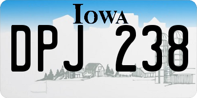 IA license plate DPJ238