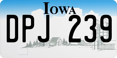 IA license plate DPJ239