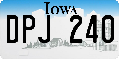 IA license plate DPJ240