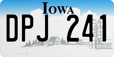 IA license plate DPJ241