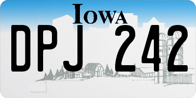 IA license plate DPJ242