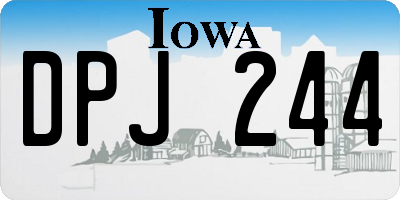 IA license plate DPJ244