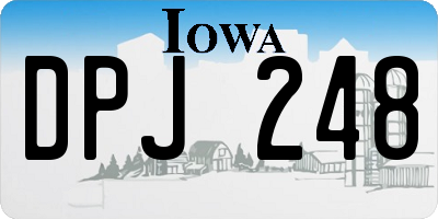 IA license plate DPJ248