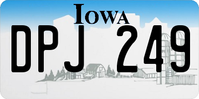 IA license plate DPJ249