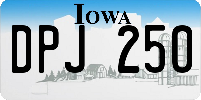 IA license plate DPJ250