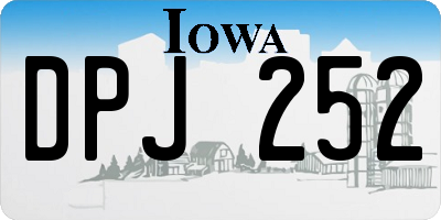 IA license plate DPJ252
