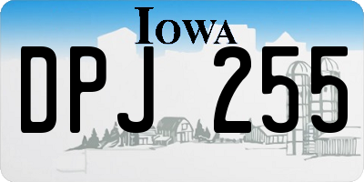 IA license plate DPJ255