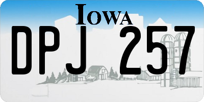 IA license plate DPJ257