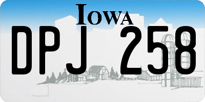IA license plate DPJ258