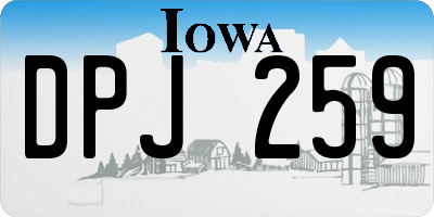 IA license plate DPJ259