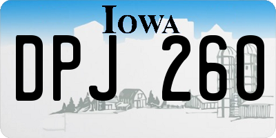 IA license plate DPJ260