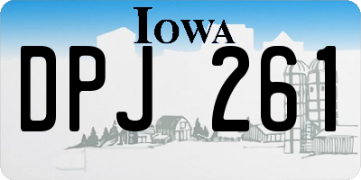IA license plate DPJ261