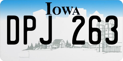 IA license plate DPJ263