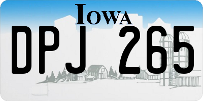 IA license plate DPJ265