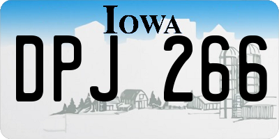 IA license plate DPJ266