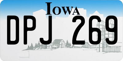 IA license plate DPJ269