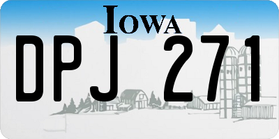 IA license plate DPJ271