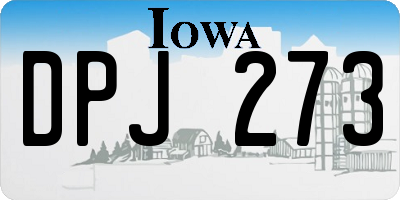 IA license plate DPJ273