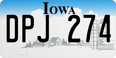 IA license plate DPJ274