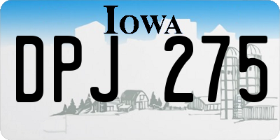 IA license plate DPJ275