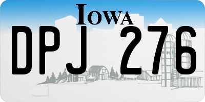 IA license plate DPJ276