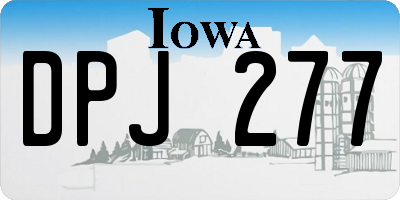 IA license plate DPJ277