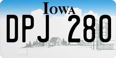 IA license plate DPJ280