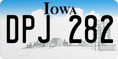 IA license plate DPJ282