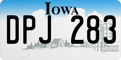 IA license plate DPJ283