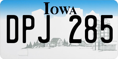IA license plate DPJ285