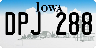 IA license plate DPJ288