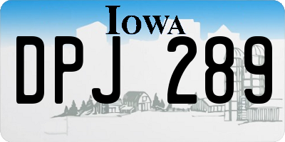 IA license plate DPJ289