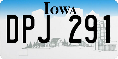 IA license plate DPJ291