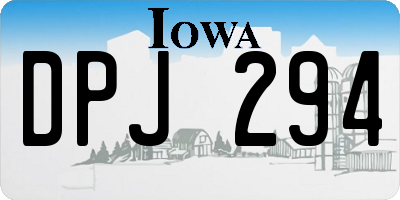 IA license plate DPJ294