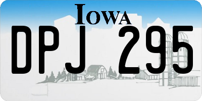 IA license plate DPJ295